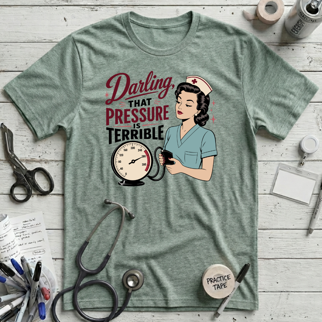 Terrible Pressure T-Shirt - Heather Dusty Blue