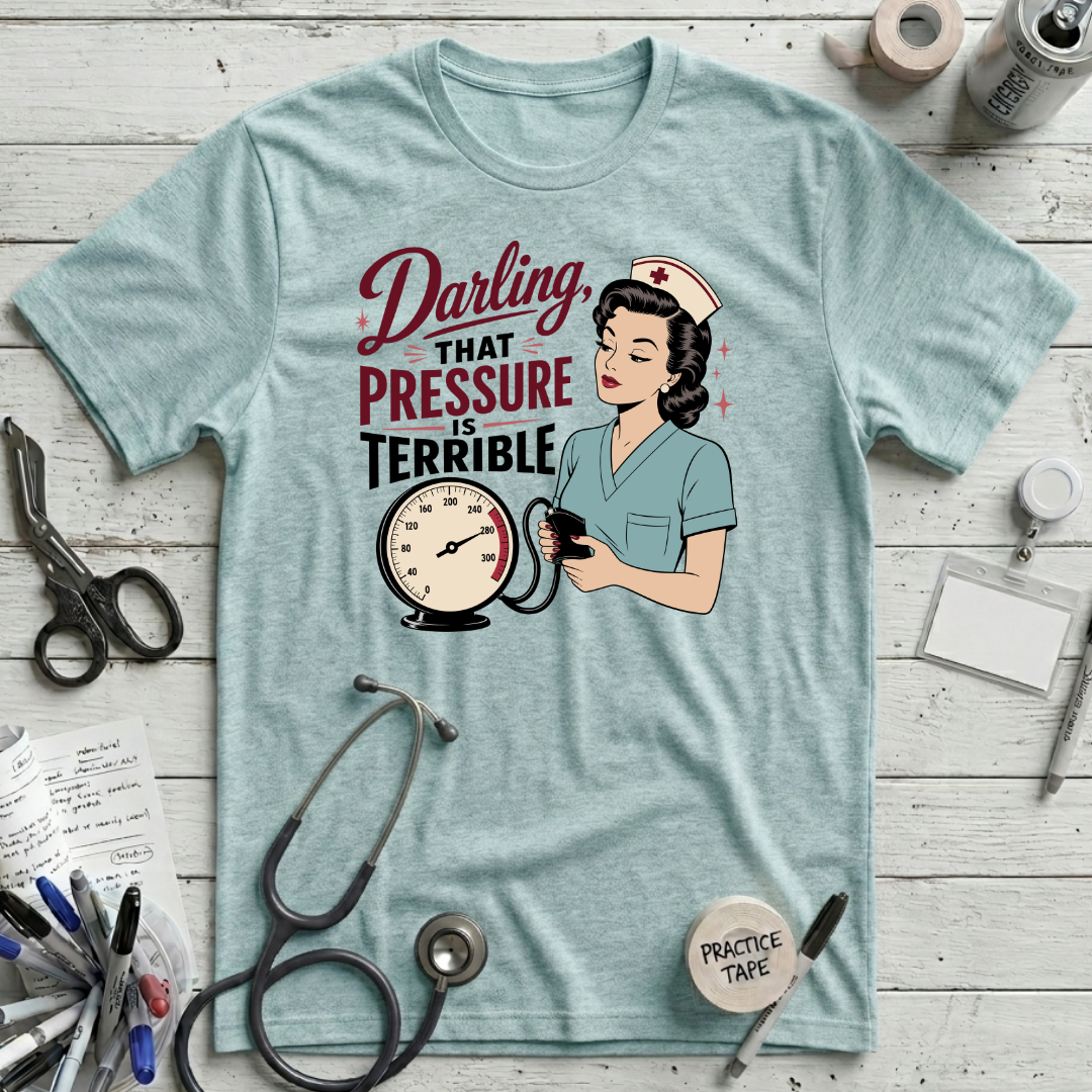 Terrible Pressure T-Shirt - Heather Ice Blue