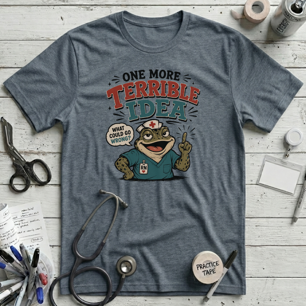 Terrible Idea T-Shirt - Heather Slate