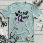 The Q-Word T-Shirt - Heather Ice Blue