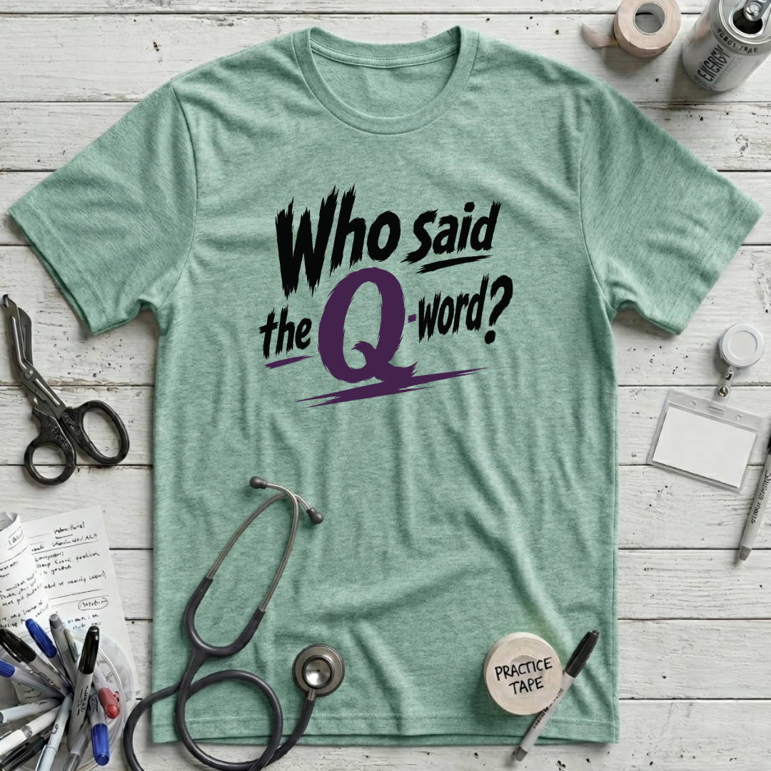 The Q-Word T-Shirt - Heather Prism Mint