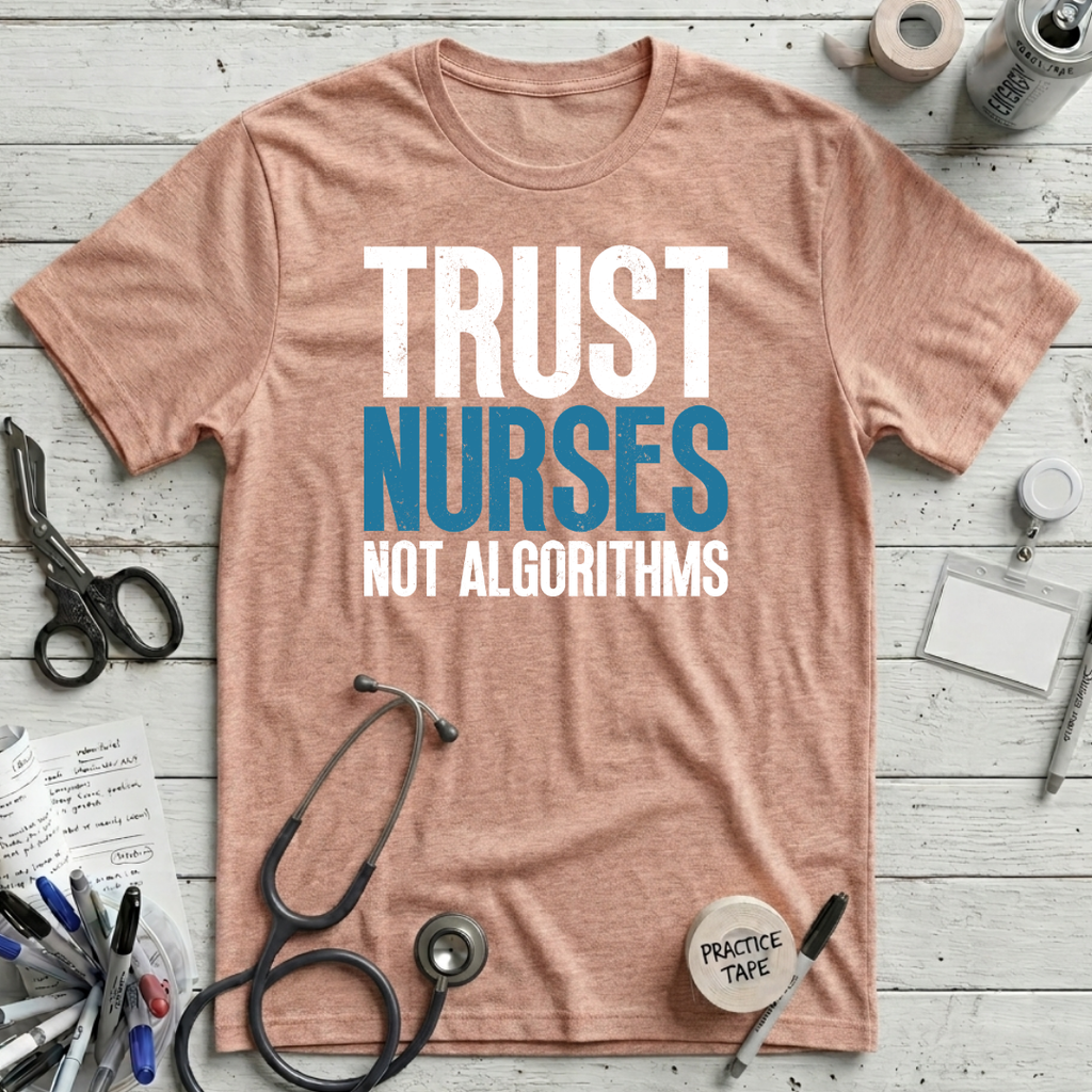 Trust Nurses T-Shirt - Heather Prism Peach