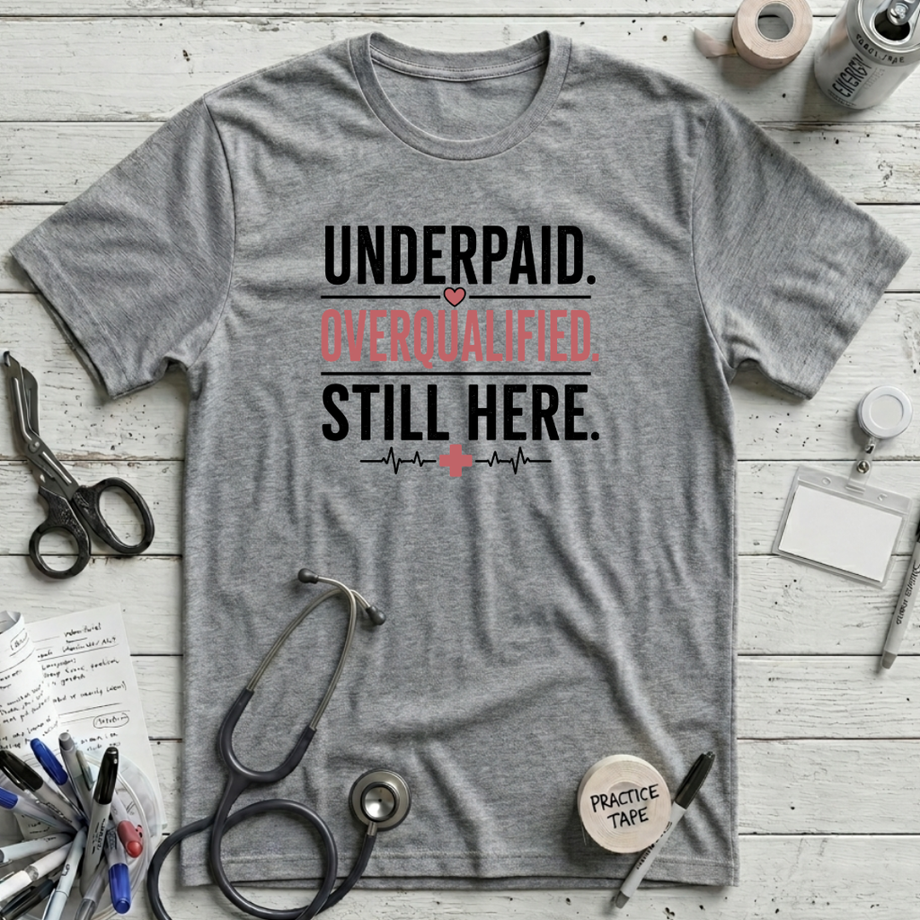 Underpaid T-Shirt - Athletic Heather