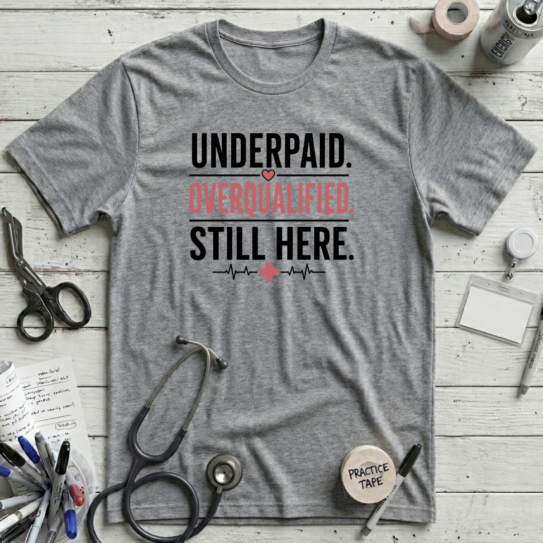 Underpaid T-Shirt - Athletic Heather