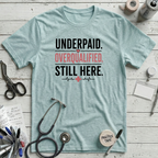 Underpaid T-Shirt - Heather Ice Blue