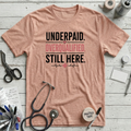 Underpaid T-Shirt - Heather Prism Peach