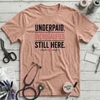 Underpaid T-Shirt - Heather Prism Peach