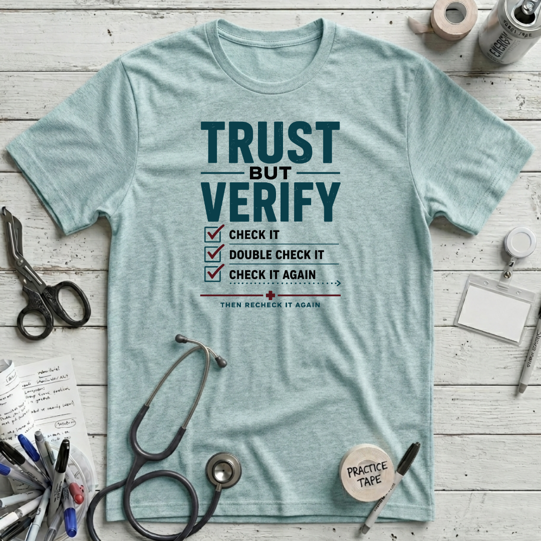 Verify T-Shirt - Heather Ice Blue