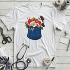 Santa in a Pocket T-Shirt