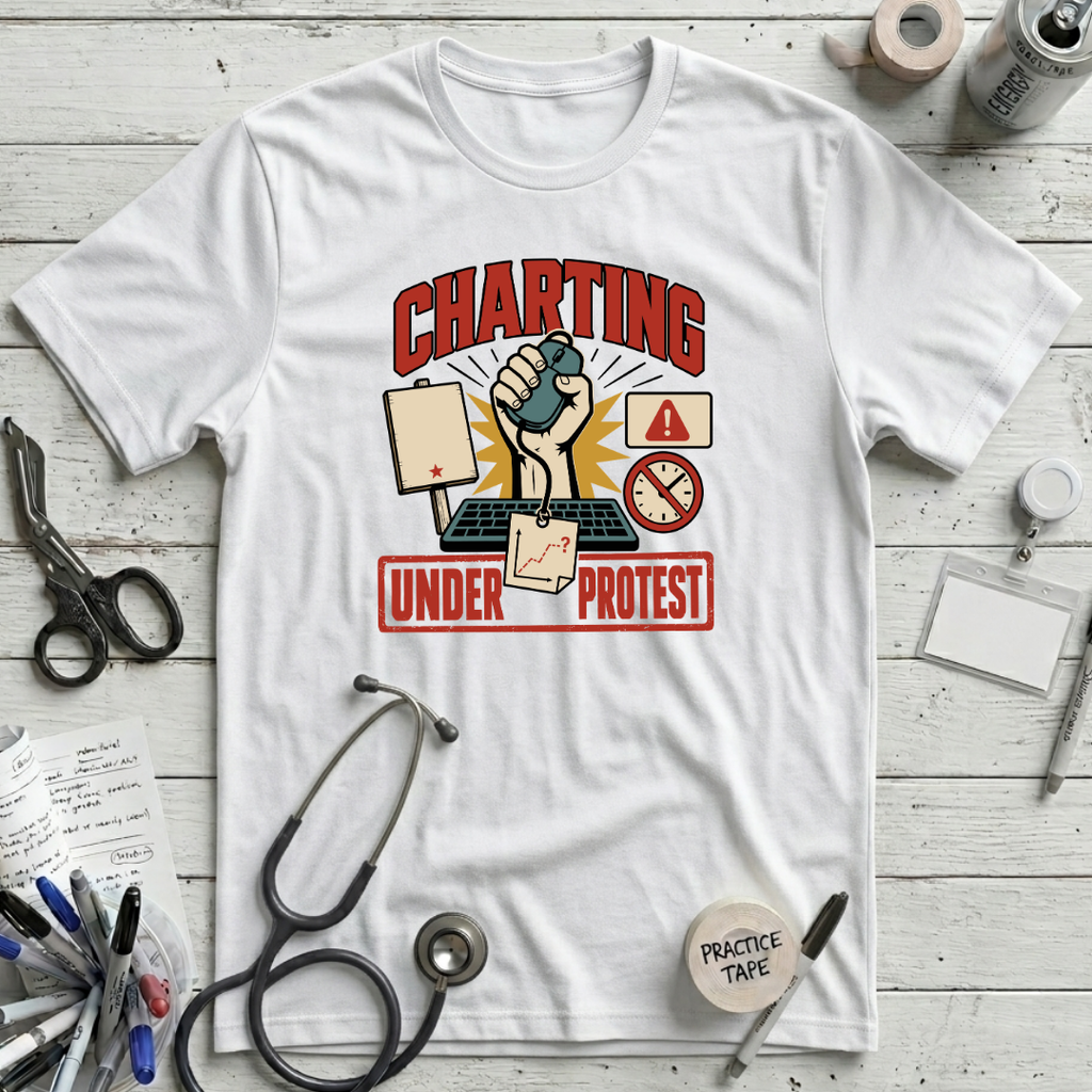 Charting Under Protest T-Shirt - White