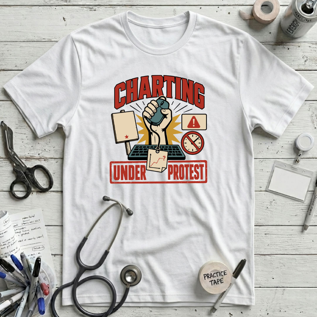 Charting Under Protest T-Shirt - White