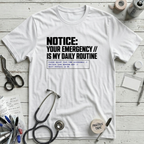 Emergency Daily Routine T-Shirt - White