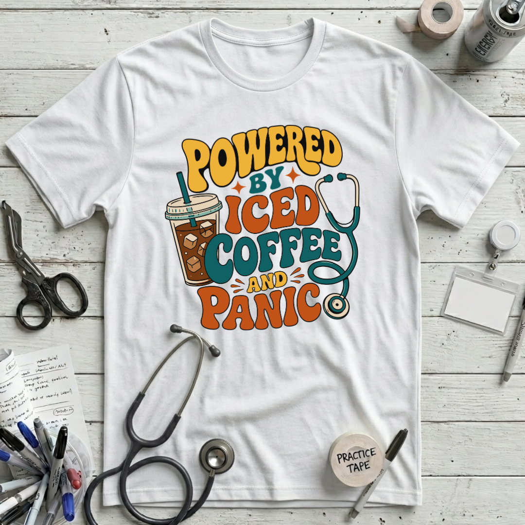 Coffee and Panic T-Shirt - White