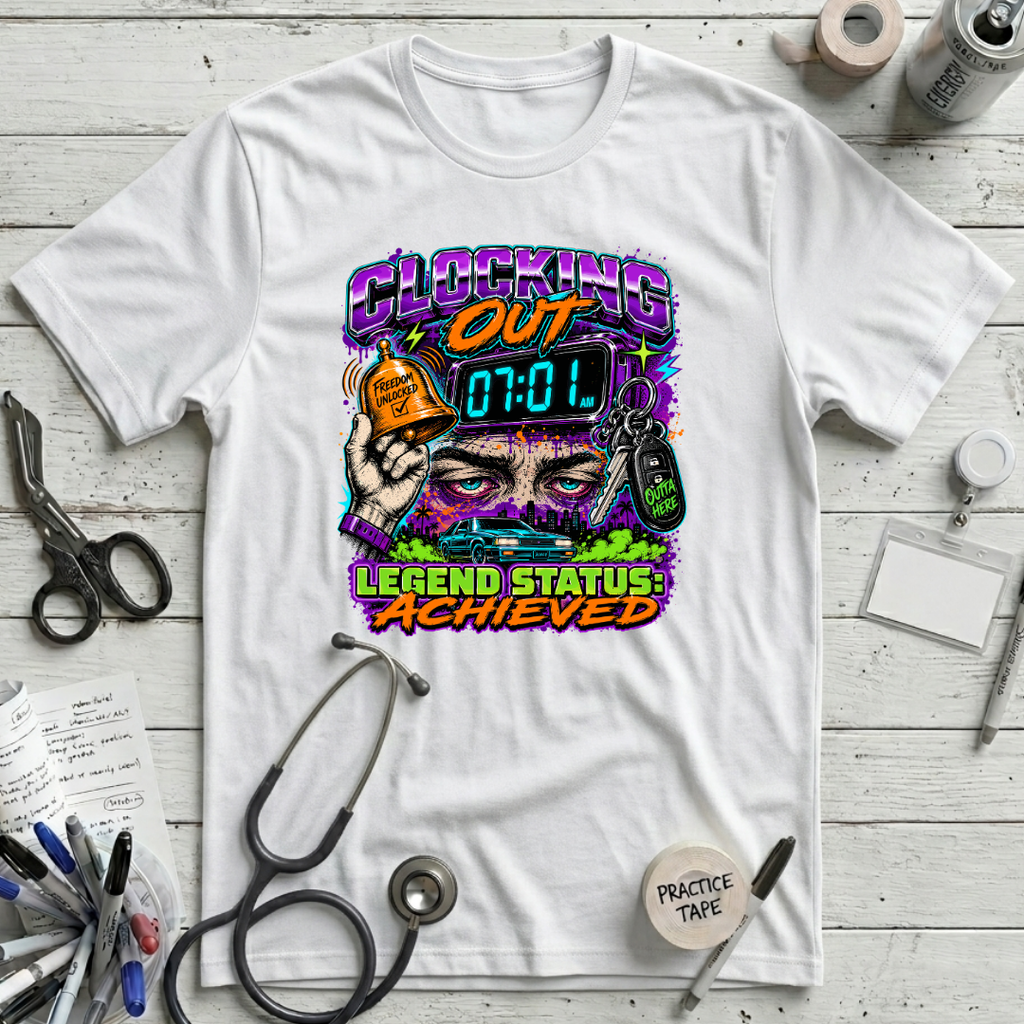 Clocking Out T-Shirt - White