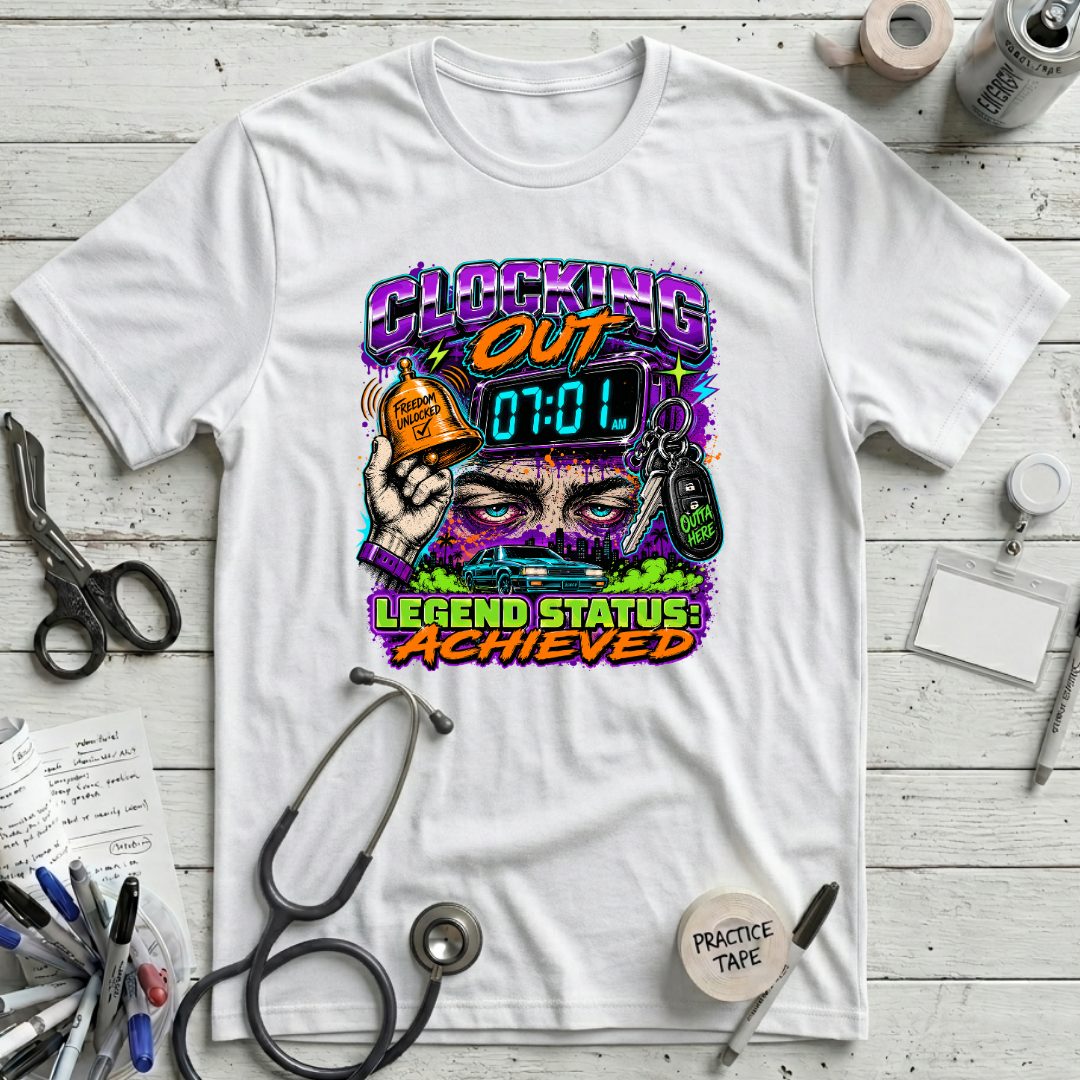Clocking Out T-Shirt - White