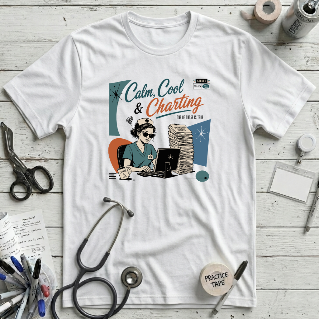 Calm Cool Charting T-Shirt - White