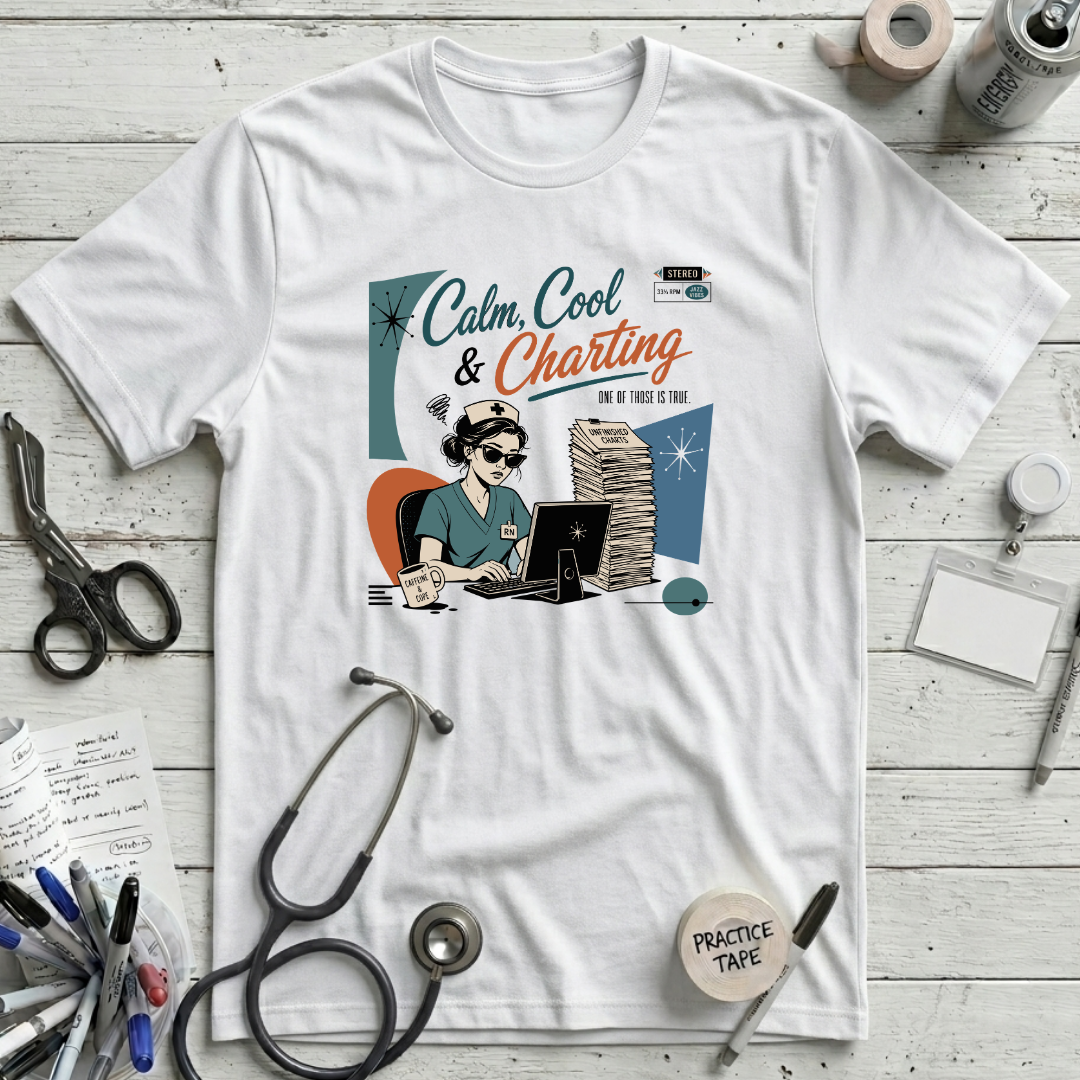 Calm Cool Charting T-Shirt - White