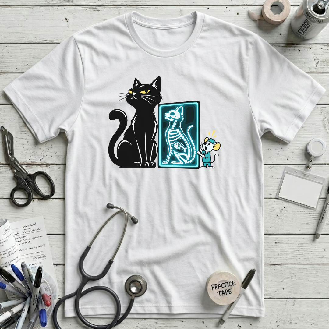 Cat X-Ray T-Shirt - White