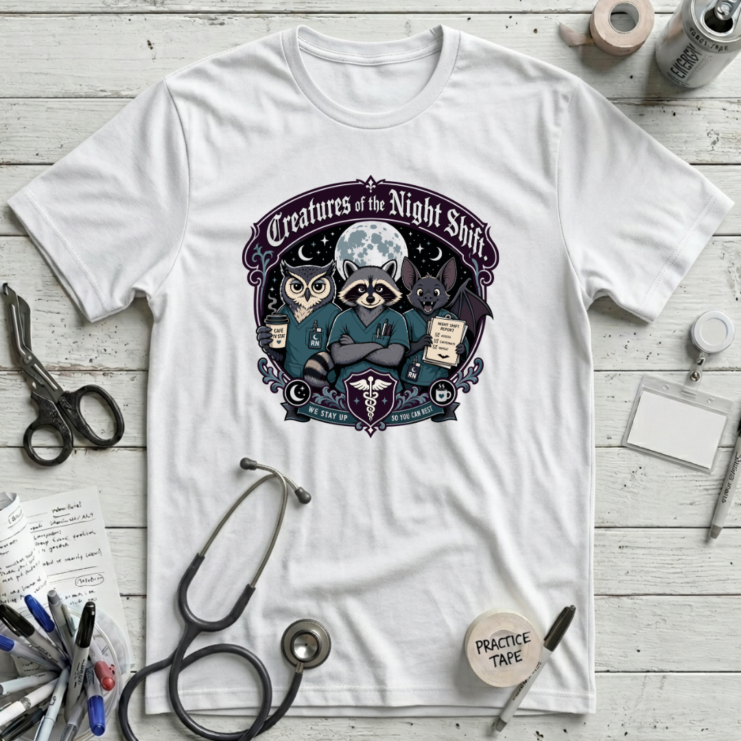 Creatures of the Night Shift T-Shirt - White