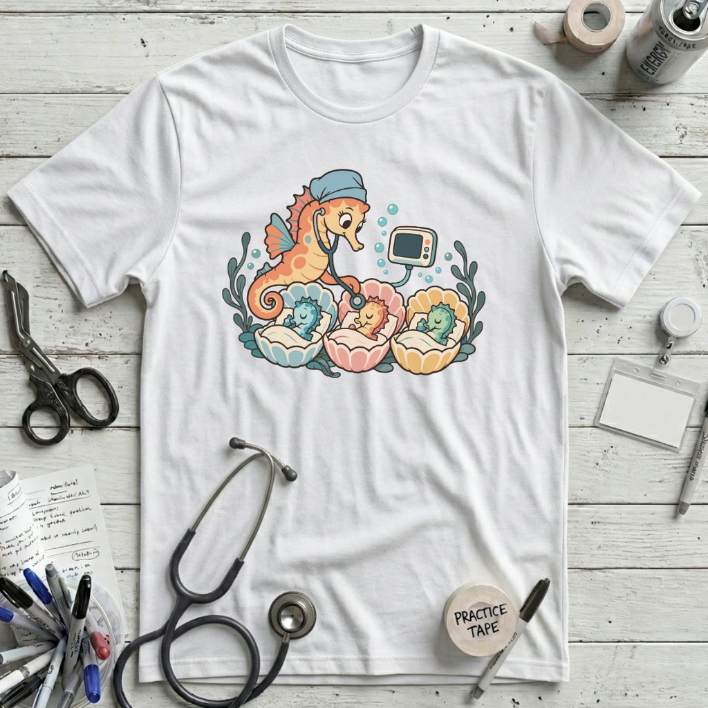 Seahorse Nursery Rounds T-Shirt