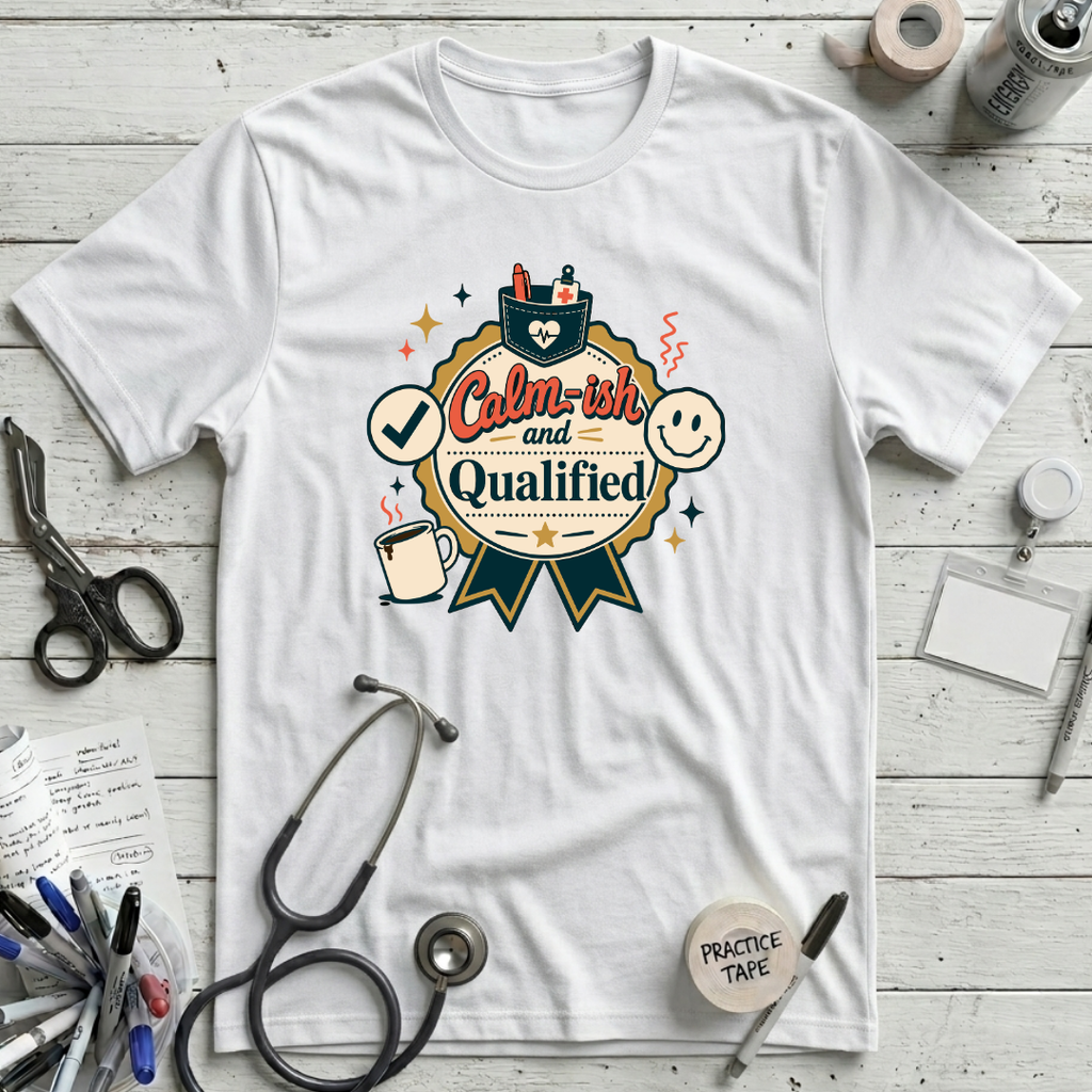 Calm-ish and Qualified T-Shirt - White