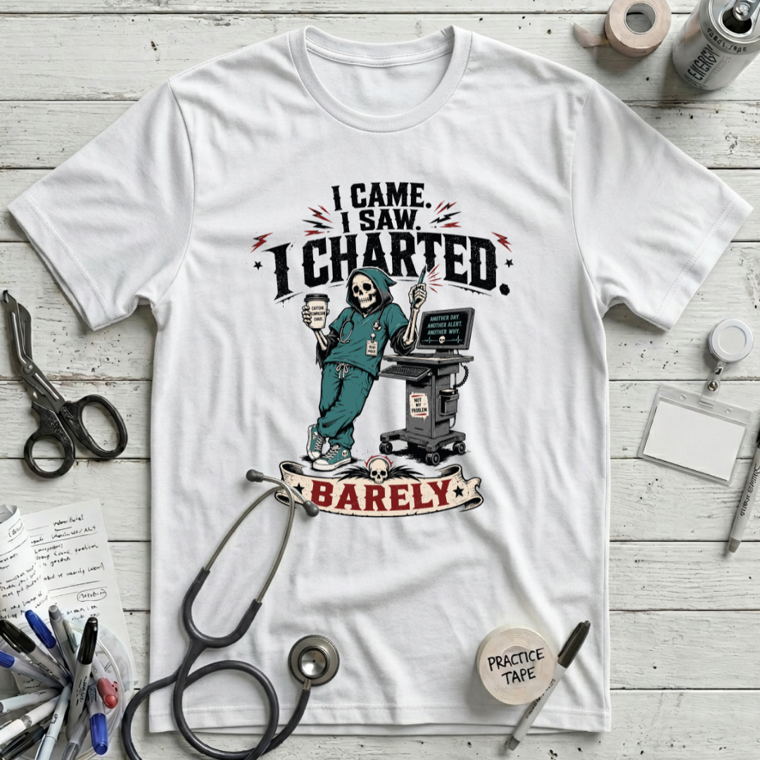 I Came I Saw I Charted T-Shirt - White