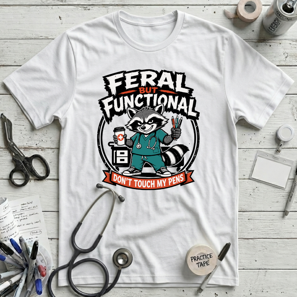 Feral But Functional T-Shirt - White