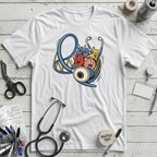 Stethoscope Roller Coaster T-Shirt - White