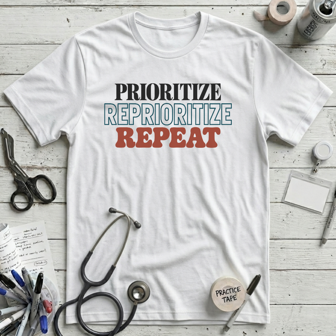 Prioritize Reprioritize Repeat T-Shirt