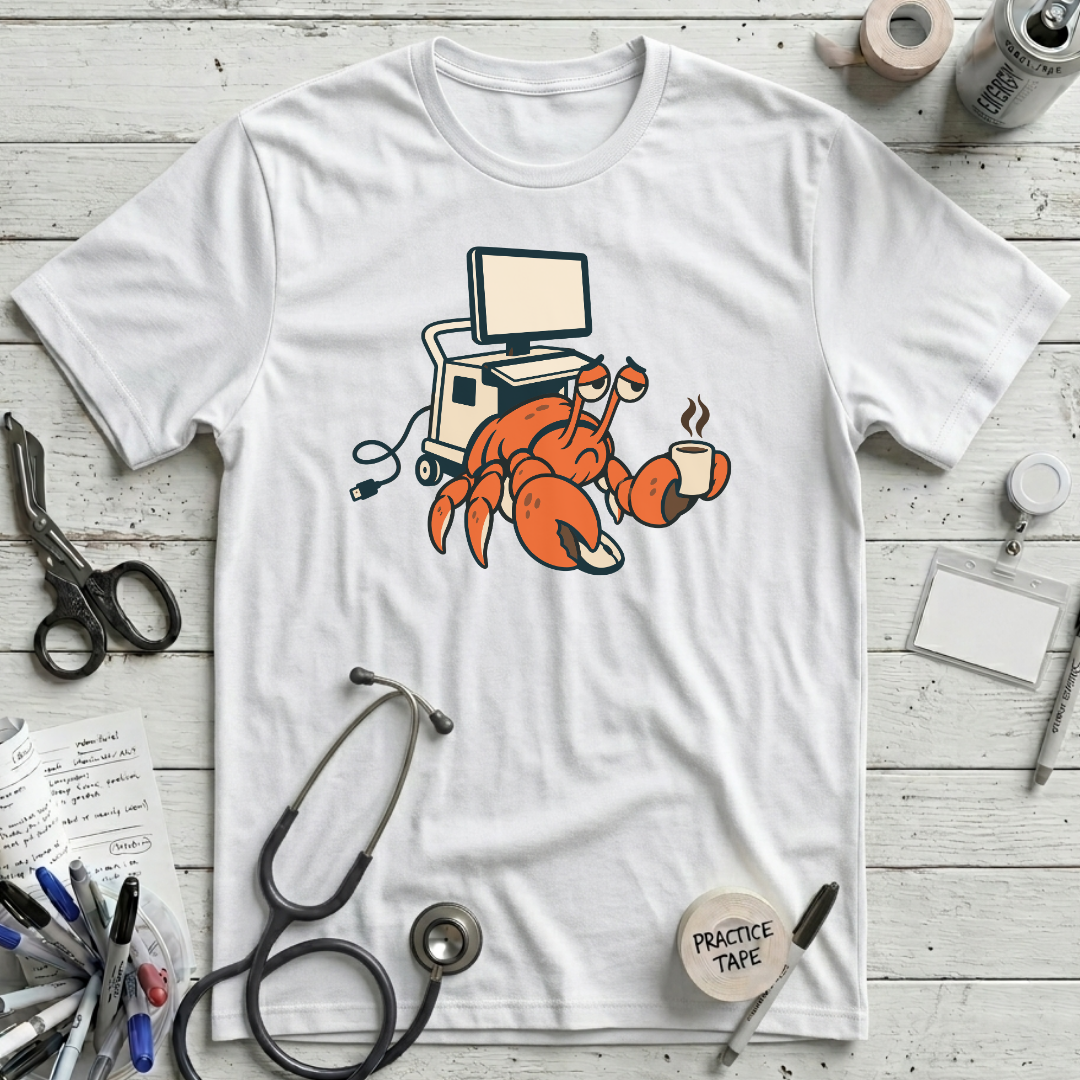 Exhausted Hermit Crab T-Shirt - White