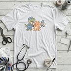 Dinosaur Checkup Crew T-Shirt - White
