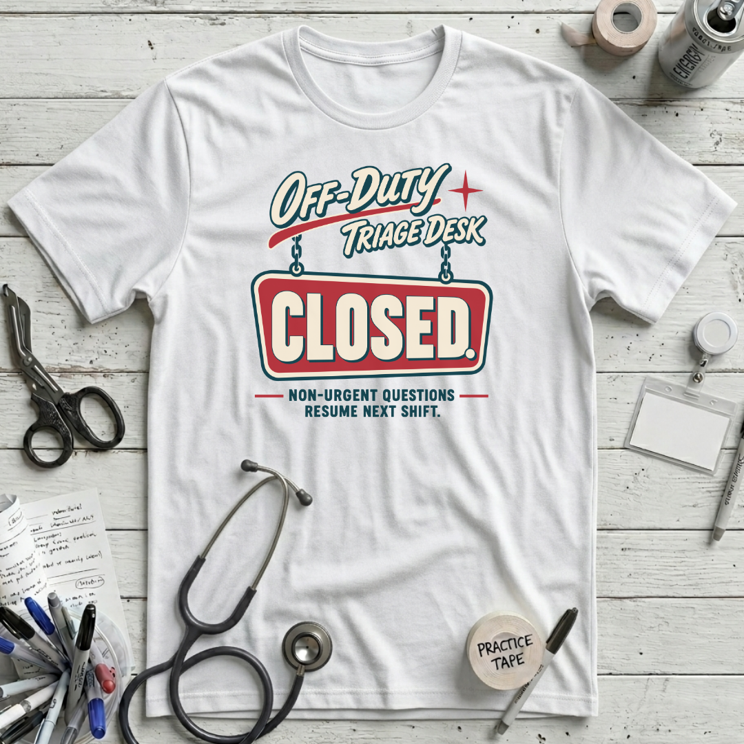 Triage Desk Closed T-Shirt - White