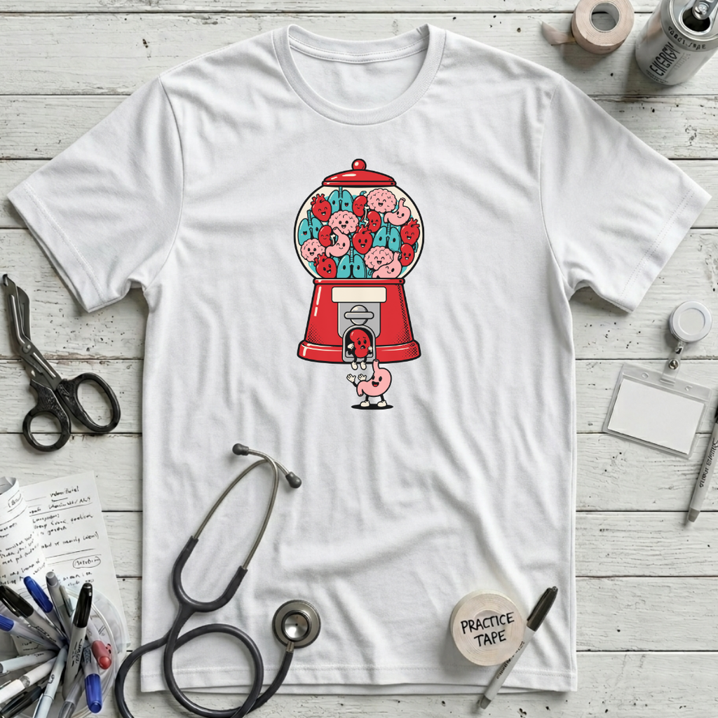 Organ Gumball Machine T-Shirt - White