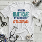 Water Bottle Decorative T-Shirt - White