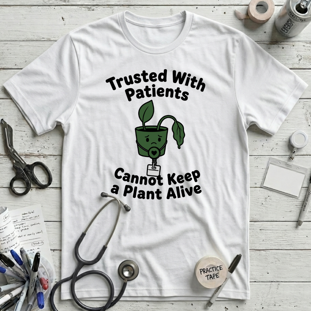 Patient Plant T-Shirt - White