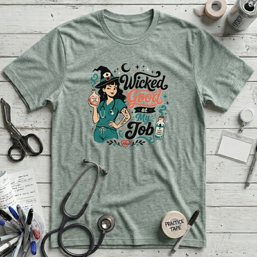 Wicked Good T-Shirt - Heather Prism Dusty Blue