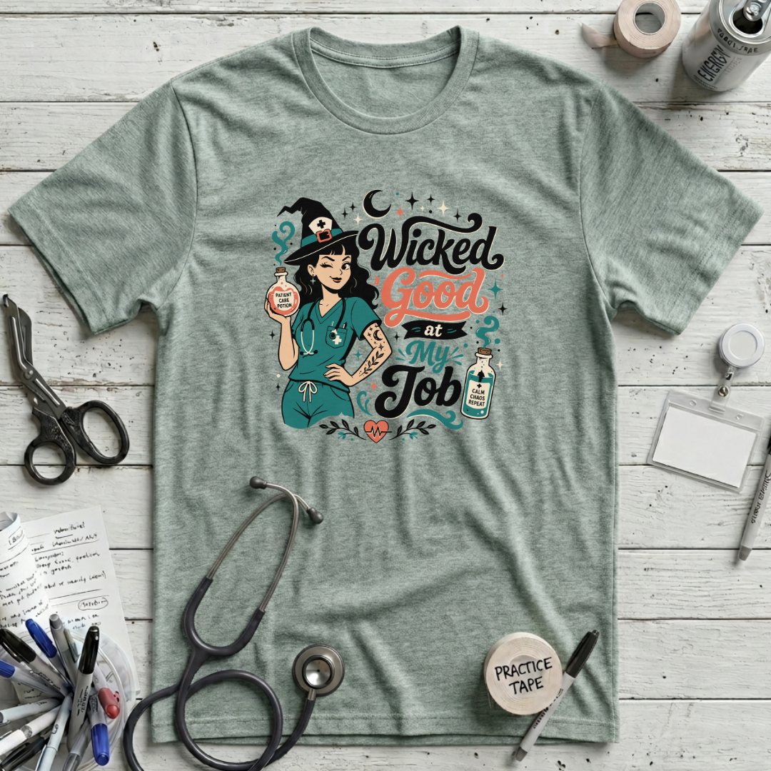 Wicked Good T-Shirt - Heather Prism Dusty Blue