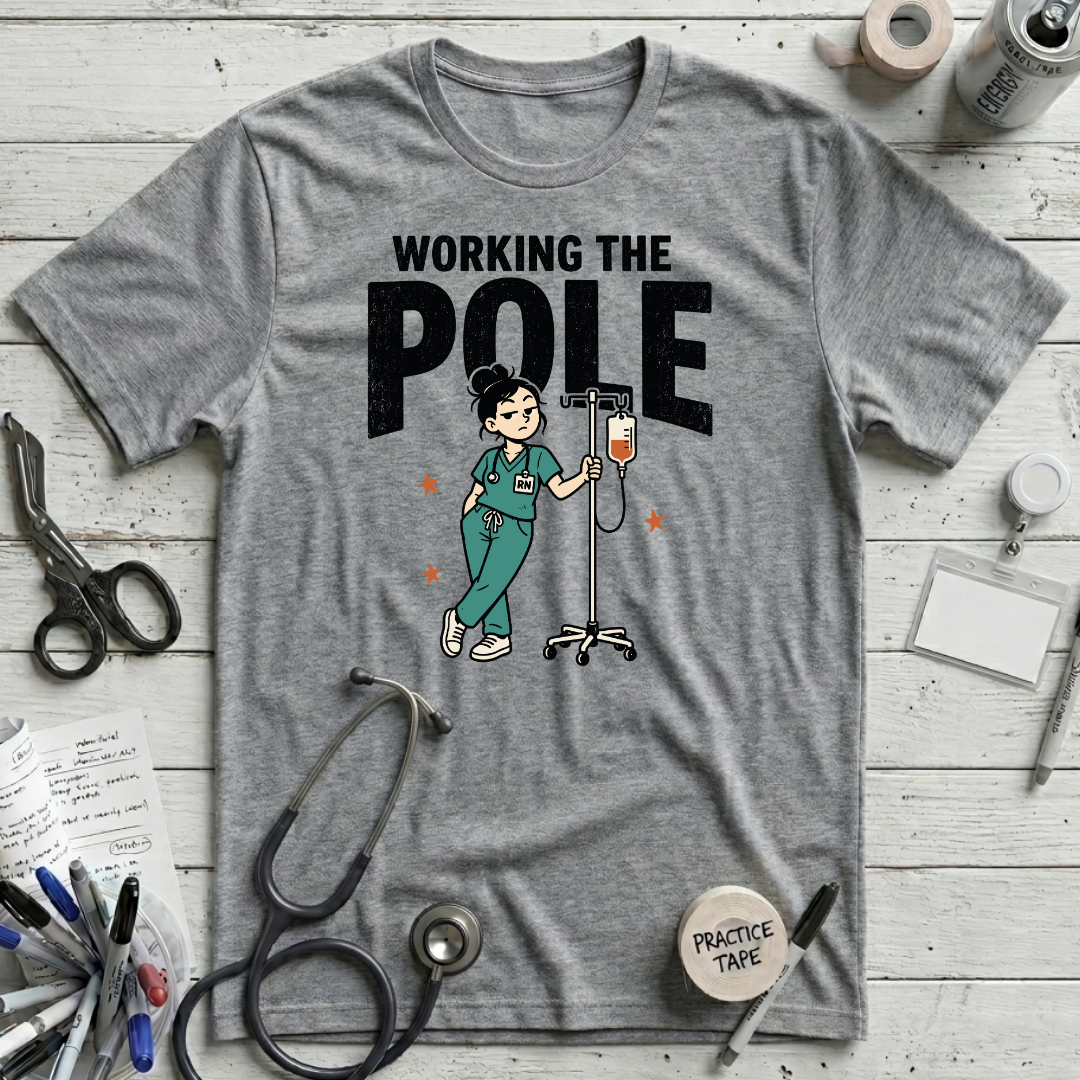 Working the Pole T-Shirt - Athletic Heather