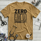 Zero Spoons Left T-Shirt - Heather Mustard