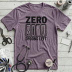 Zero Spoons Left T-Shirt - Heather Purple