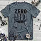 Zero Spoons Left T-Shirt - Heather Slate