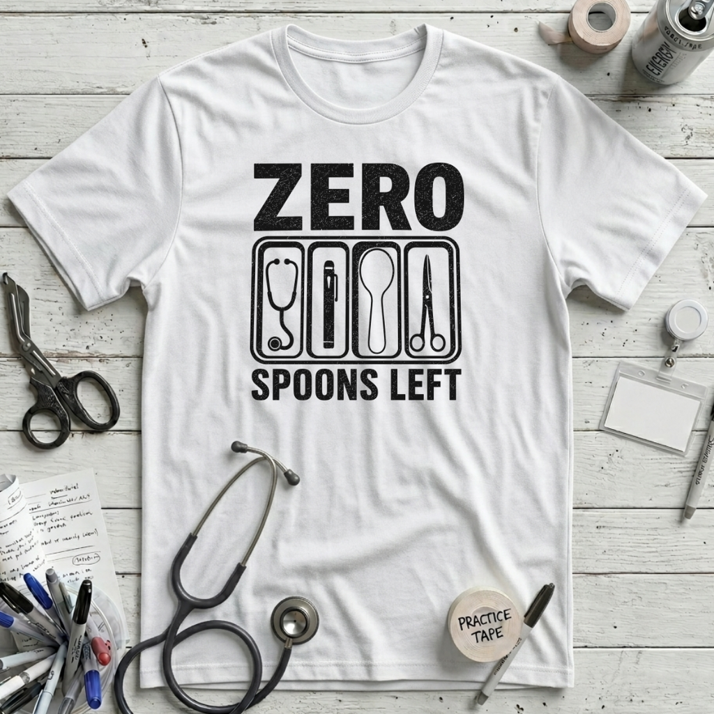 Zero Spoons Left T-Shirt - White