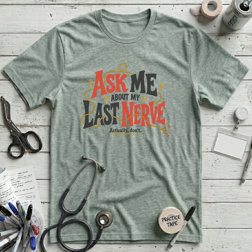 Ask Me T-Shirt - Heather Prism Dusty Blue
