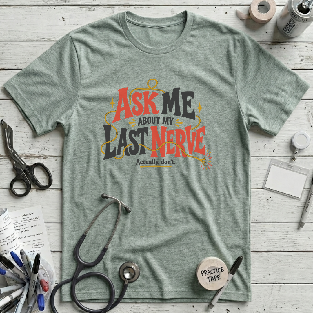 Ask Me T-Shirt - Heather Prism Dusty Blue
