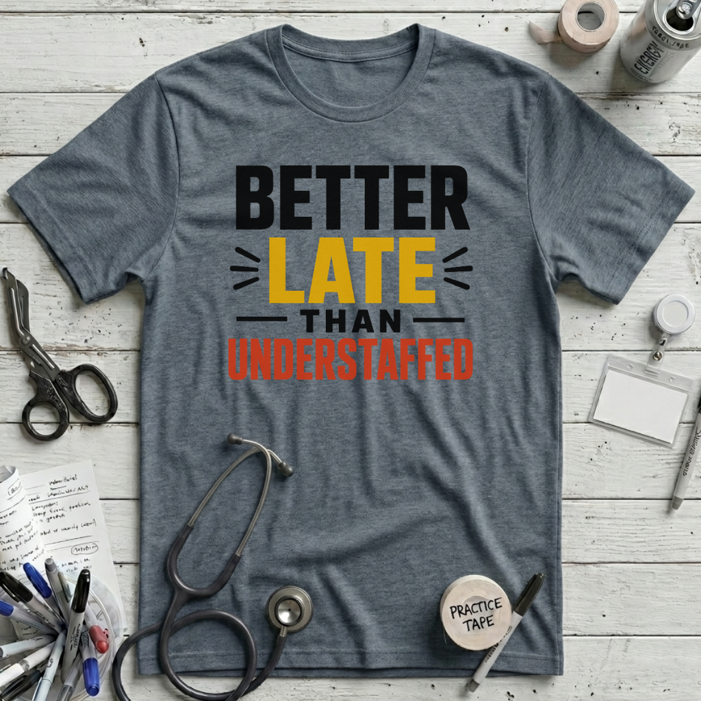 Better Late T-Shirt - Heather Slate