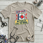 Call the Nurse T-Shirt - Heather Prism Natural