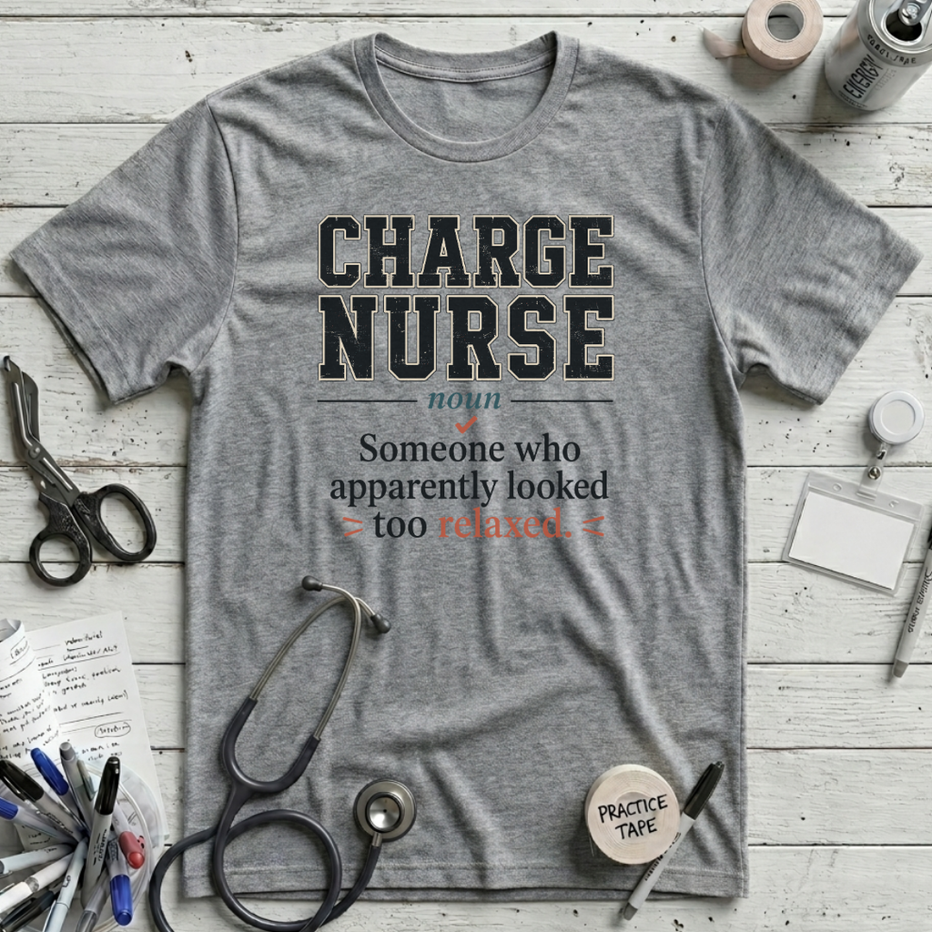 Charge Nurse Definition T-Shirt - Athletic Heather