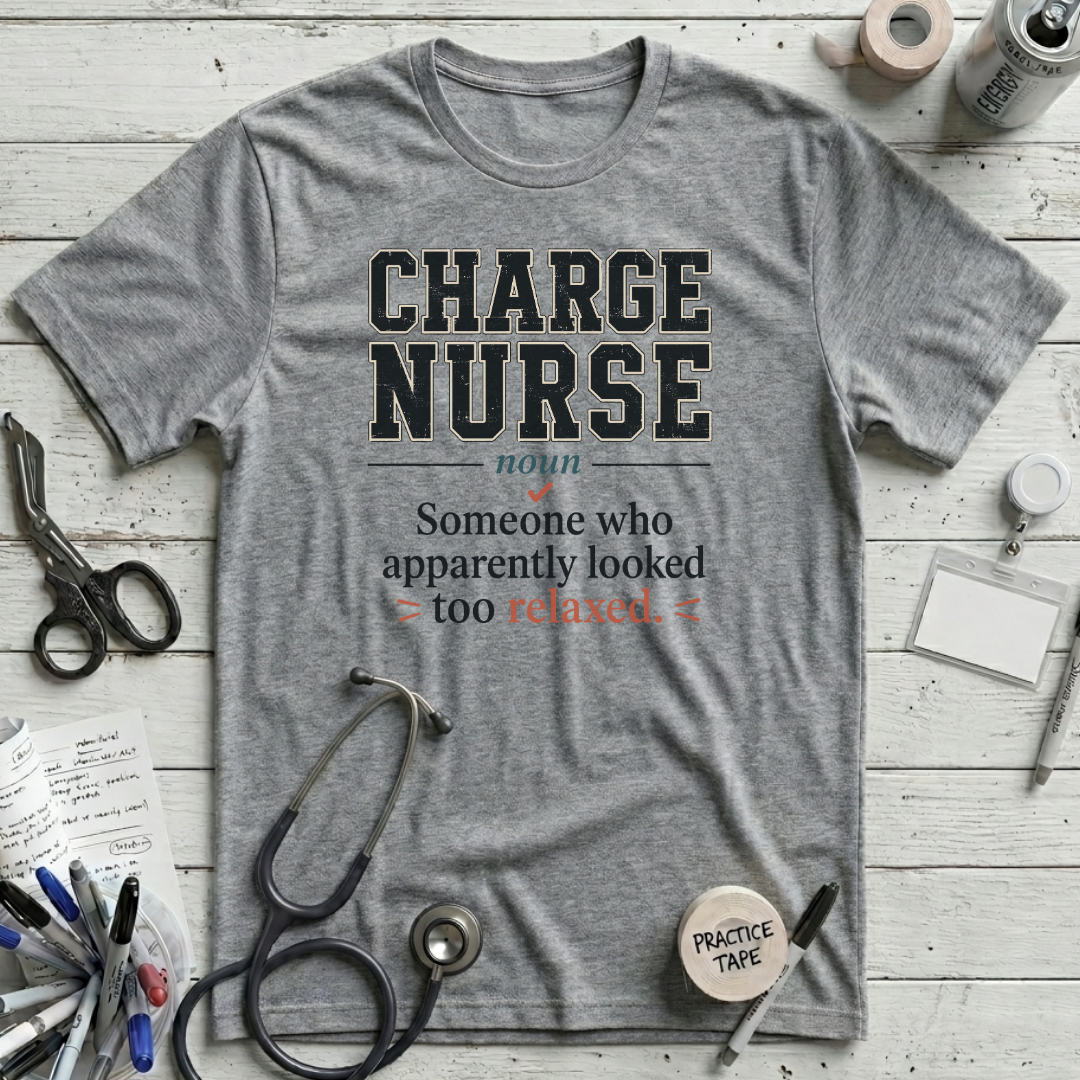 Charge Nurse Definition T-Shirt - Athletic Heather