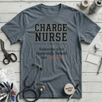 Charge Nurse Definition T-Shirt - Heather Slate