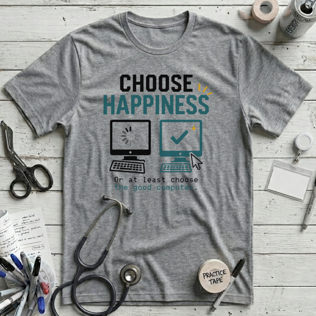 Choose Happiness T-Shirt - Athletic Heather